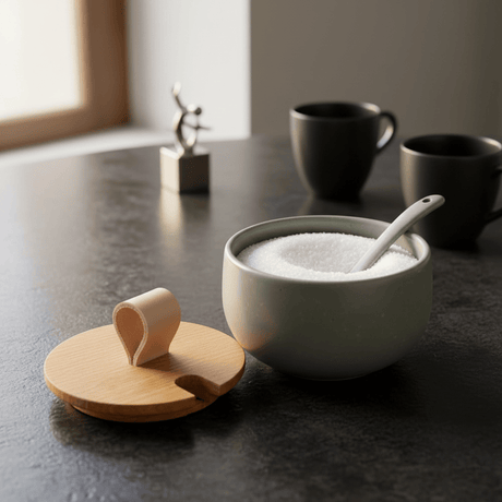 Pot à sucre en grès Pacifica artichaud Pot à sucre et cuillère en grès "Pacifica“ - Artichaud