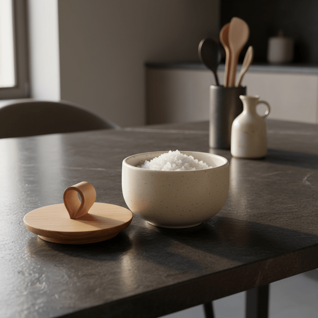 Pot à sucre en grès Pacifica beige Pot à sel en grès "Pacifica“ - Beige