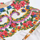 Robe enfant portugaise blanche à motifs floraux Viana Robe enfant à motifs Viana - Blanche