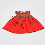 Robe enfant portugaise rouge à motifs floraux Viana Robe enfant à motifs Viana - Rouge