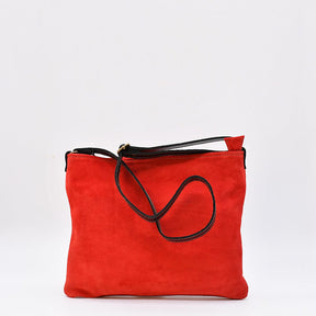 Sac à main en daim Rouge I Maroquinerie portugaise Sac à bandoulière en daim - Rouge