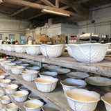 Saladier en forme de chou vert I Vaisselle traditionnelle portugaise Saladier en céramique en forme de chou - Vert