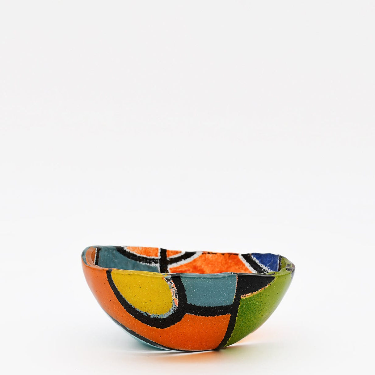 Saladier en verre bleu I Artisanat portugais Saladier en verre "Marinha Grande" - 13cm