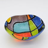 Saladier en verre fusionné - Design abstrait | Portugal Saladier en verre "Marinha Grande" - 28cm