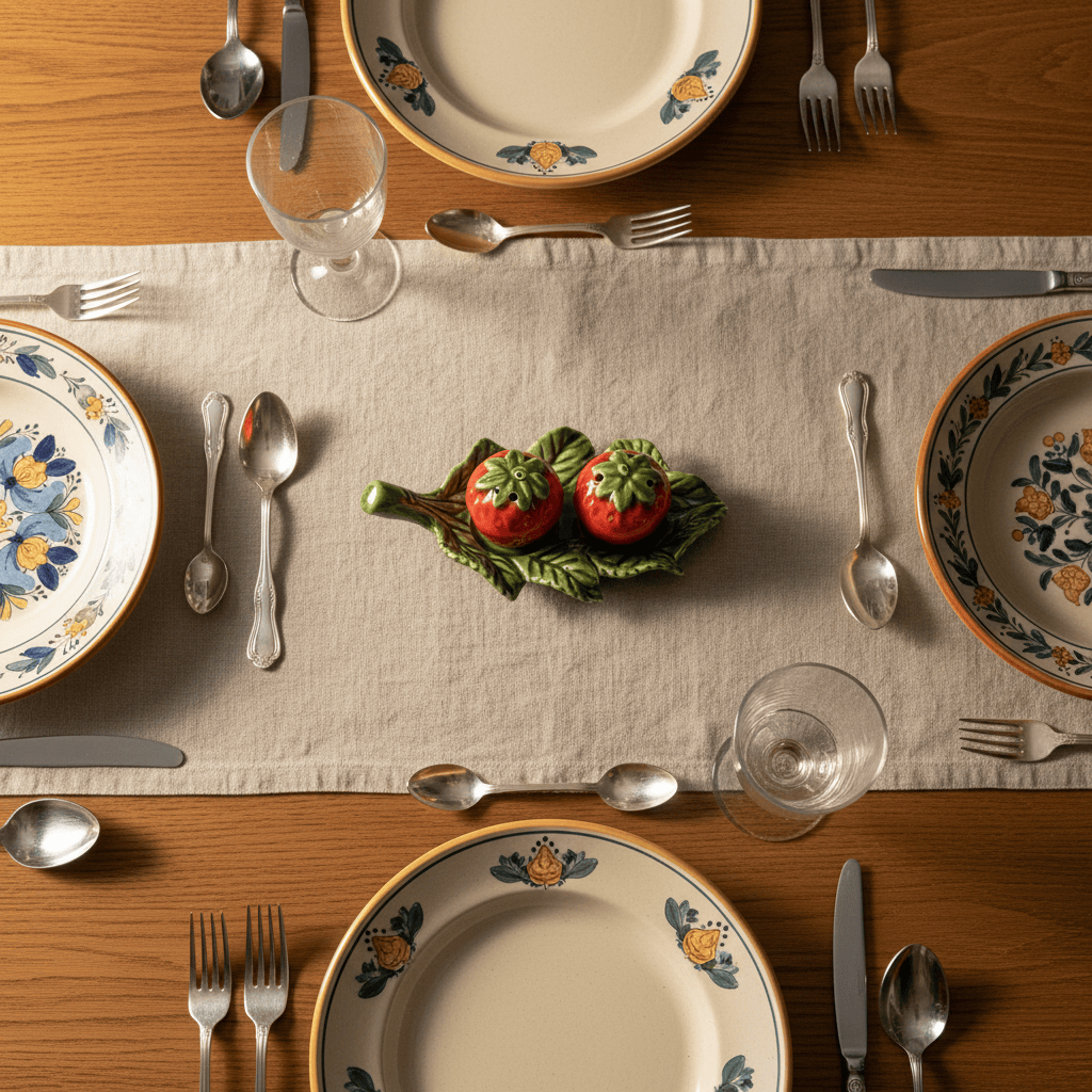 Salière Poivrière en forme de Fraise I Vaisselle portugaise Salière & Poivrière en forme de fraise