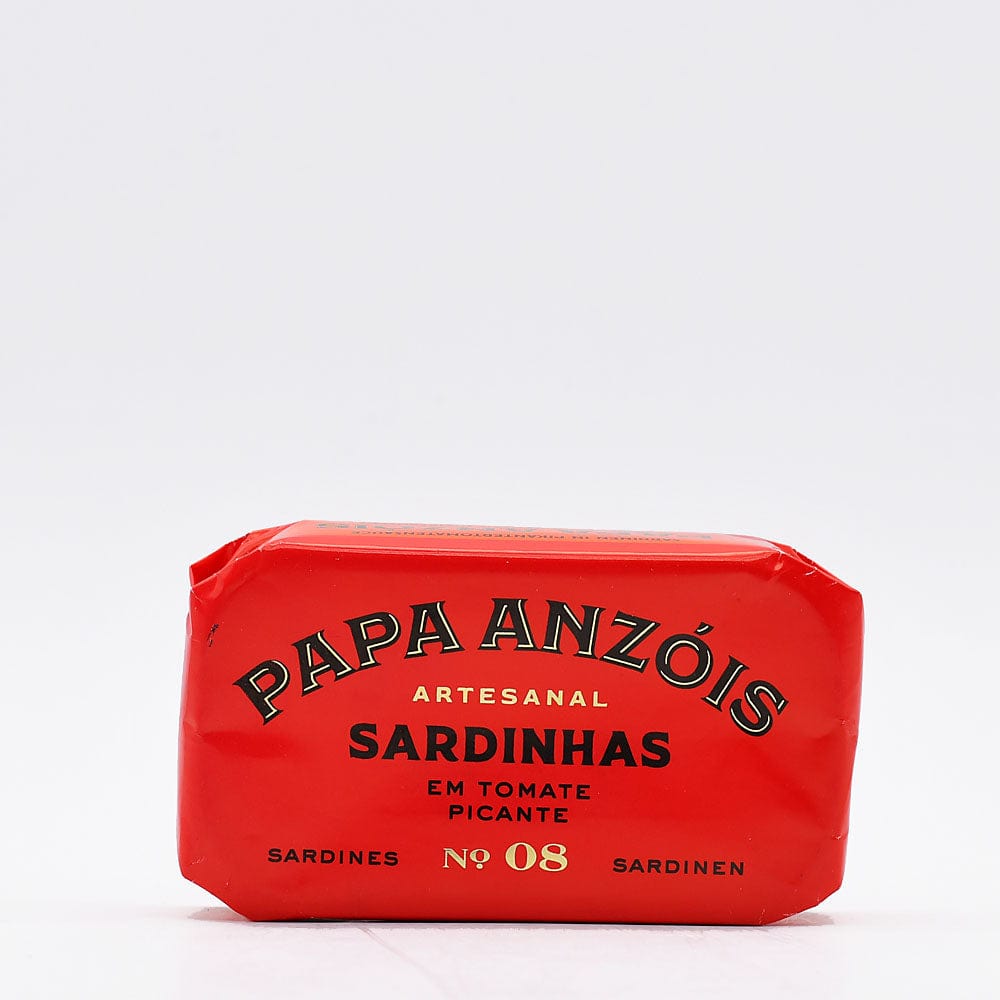 Sardines à l'huile d'olive et à la tomate piquante I Conserve portugaise Papa Anzóis I Sardines à l'huile d'olive vierge et à la tomate piquante