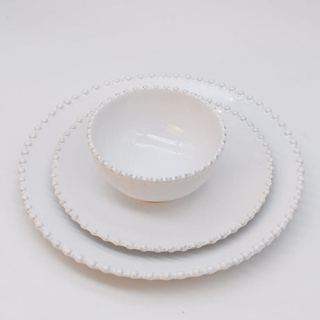 Service vaisselle en grès "Pearl" - 12 pièces