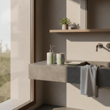 Set salle de bain en grès vert – Design portugais Set de salle de bain en céramique