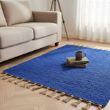 Tapis artisanal bleu I Tapis artisanal portugais Tapis Artisanal - Bleu dur