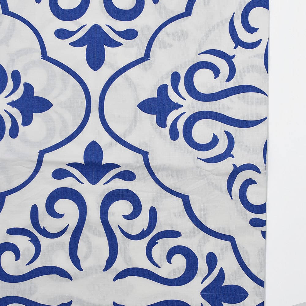 Tapis artisanal portugais noir Housse de couette "Azulejos" - Bleu & Blanc