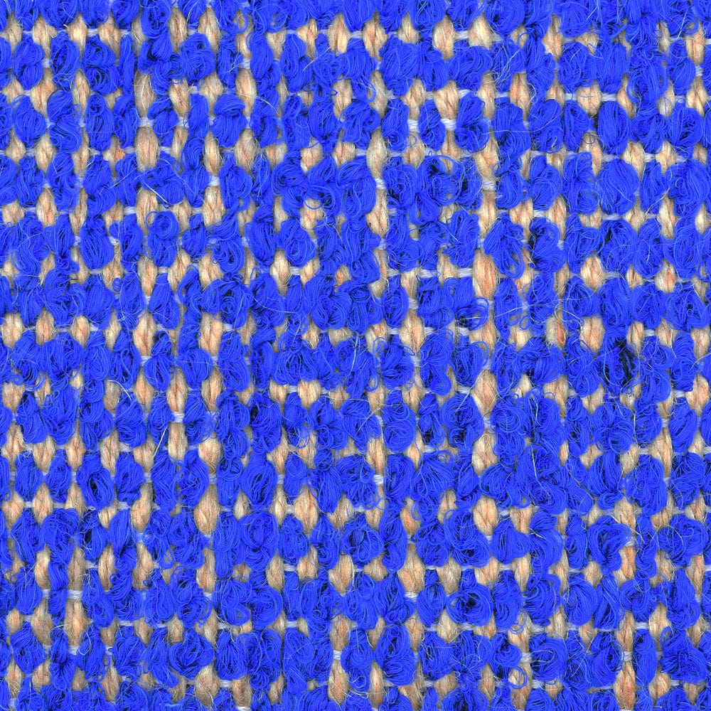 Tapis artisanal portugais noir Tapis artisanal en sisal et coton 150x100 - Bleu