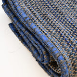 Tapis bleu en fibres mélangées I Fabrication artisanale portugaise Tapis en fibres mélangées - Bleu