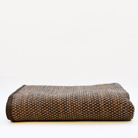 Tapis maron en fibres mélangées I Fabrication artisanale portugaise Tapis en fibres mélangées - Marron