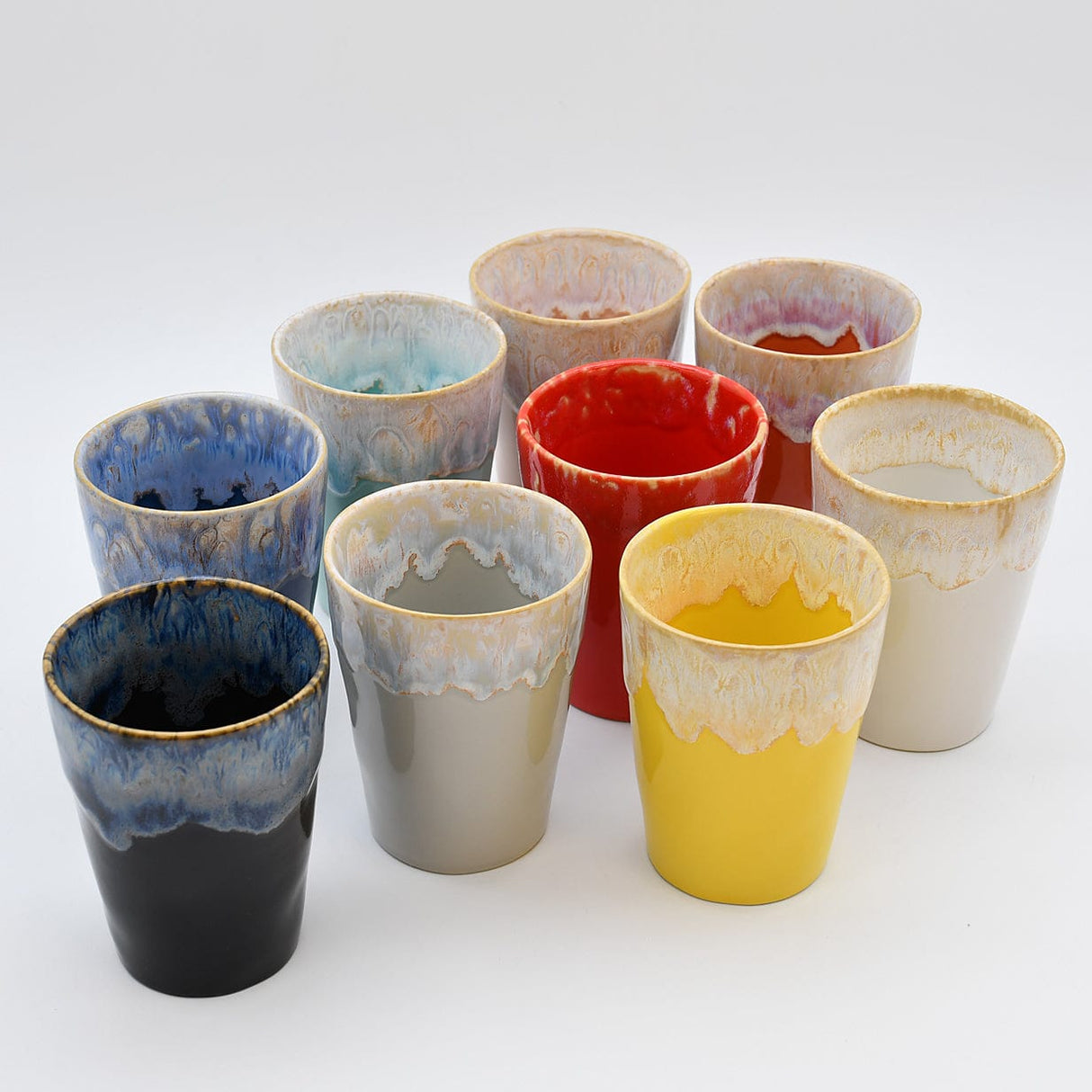 Tasse latte en grès 40cl – Design vagues portugais Tasse Latte 40cl “Grespresso“ Blanc