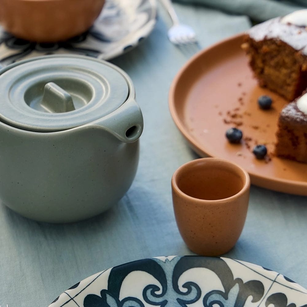 Théière en grès vert mat 50cl avec diffuseur Théière en grès “Pacifica" - Artichaud