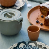 Théière en grès vert mat 50cl avec diffuseur Théière en grès “Pacifica" - Artichaud