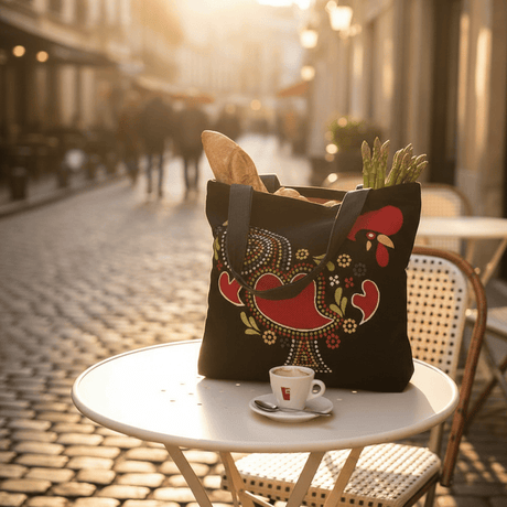 Tote bag portugais avec illustrations Coq de Barcelos Tote bag "Galo"