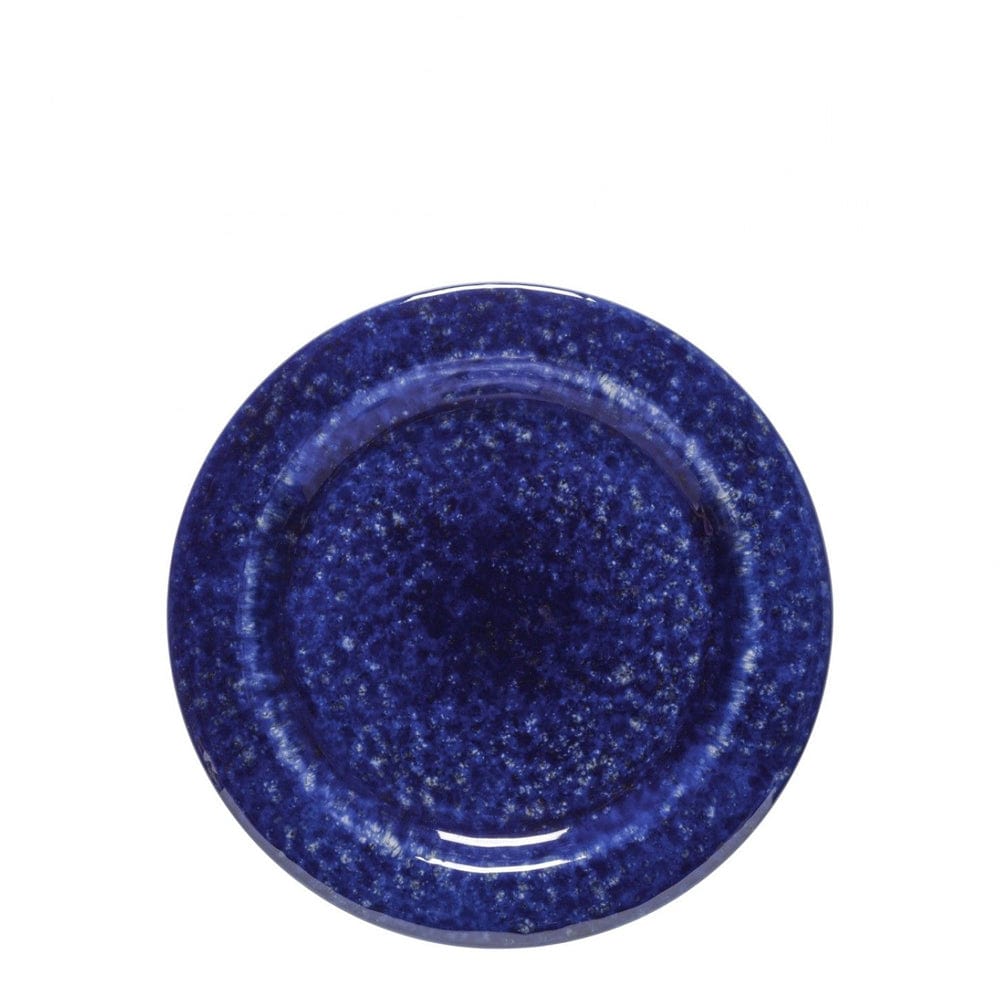 Grande Assiette émaillée bleue I Vaisselle portugaise Assiette en grès “Abbey" - 24cm