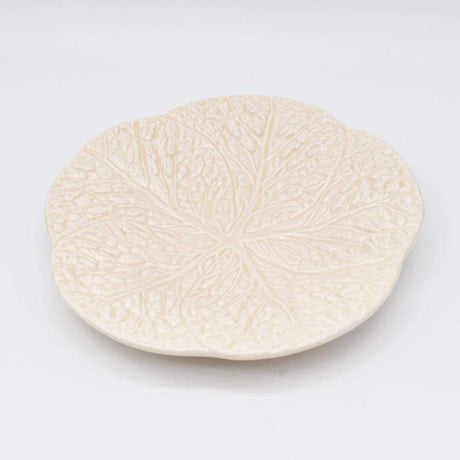 Assiette en céramique en forme de chou 22cm - Blanc cassé
