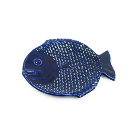 Dourada I Blue ceramic plate