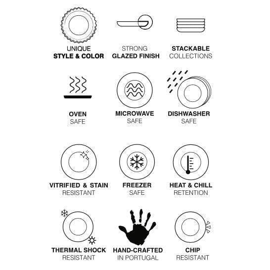 Lisboa I Fine stoneware dinner plate - 34cm