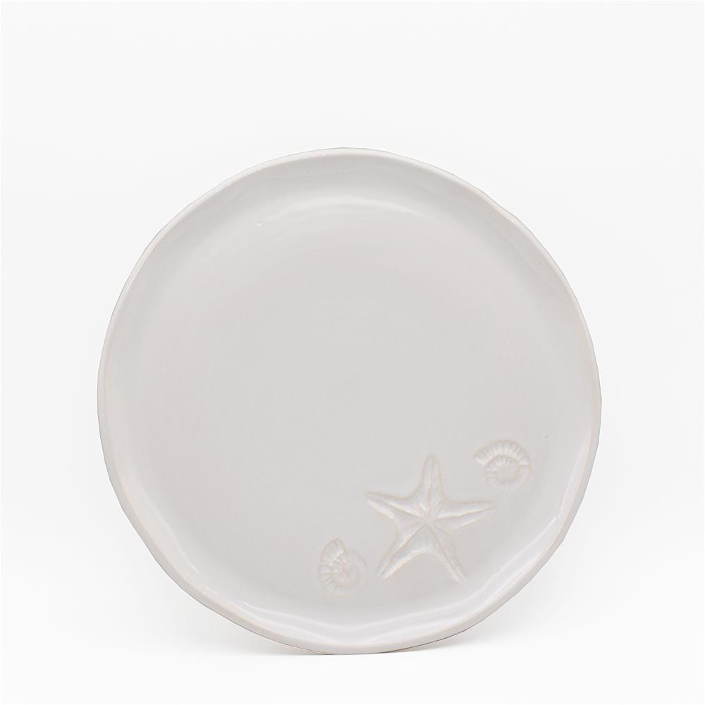Assiette "Estrela do mar" blanche - 27cm