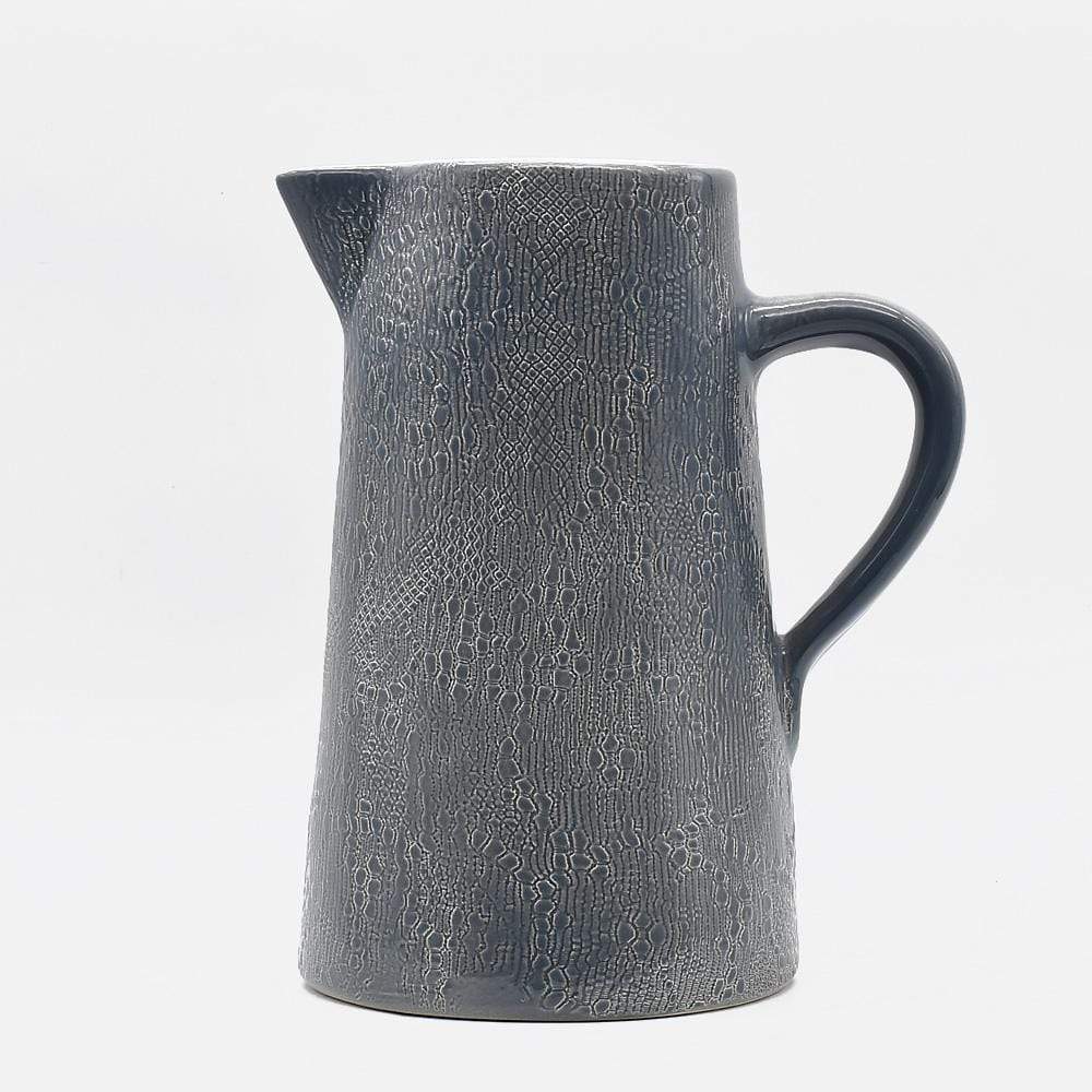Assiette en céramique bleue I Motifs dentelles portugaises Carafe "Renda" - Bleue