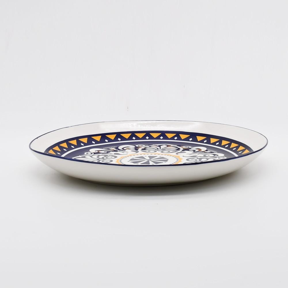 Assiette en céramique traditionnelle de Portugal  I Bleue 25cm Assiette en céramique "Tradicional" - 27 cm