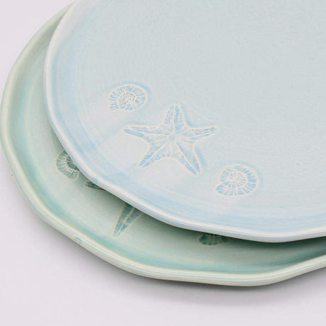 Estrela do mar I Turquoise blue Plate - 27cm