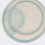 Estrela do mar I Green and white Plate - 27cm