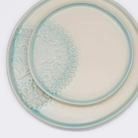 Estrela do mar I Green and white Plate - 27cm