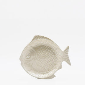 Assiette en forme de poisson 20cm blanche I Vaisselle artisanale du Portugal Assiette en forme de Poisson 20 cm - Blanche