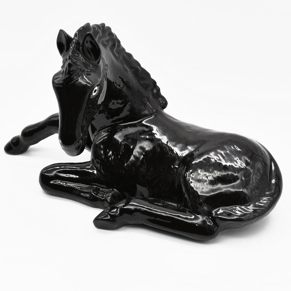 Assiette en forme de poisson I Vaisselle artisanale du Portugal Cheval en céramique - Noir