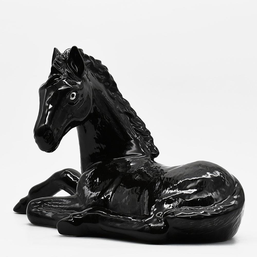 Assiette en forme de poisson I Vaisselle artisanale du Portugal Cheval en céramique - Noir