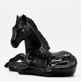 Assiette en forme de poisson I Vaisselle artisanale du Portugal Cheval en céramique - Noir