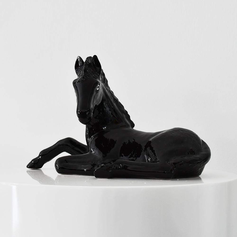 Assiette en forme de poisson I Vaisselle artisanale du Portugal Cheval en céramique - Noir
