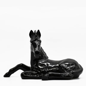 Assiette en forme de poisson I Vaisselle artisanale du Portugal Cheval en céramique - Noir