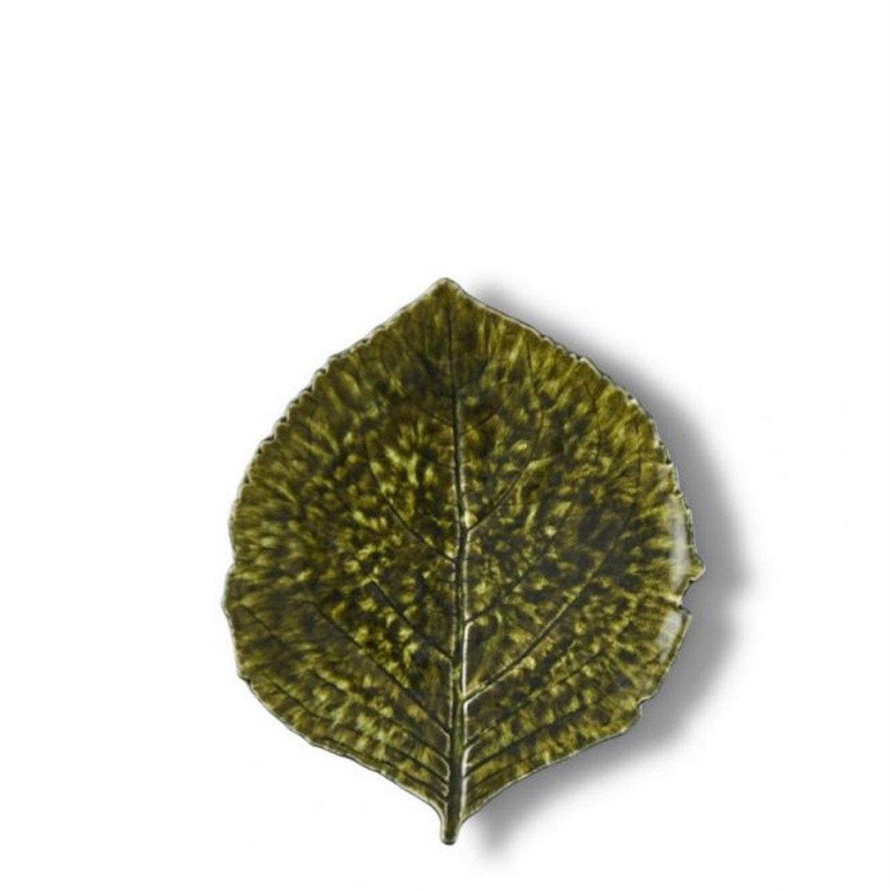 Assiette en grés "Hortensia" - Vert sombre