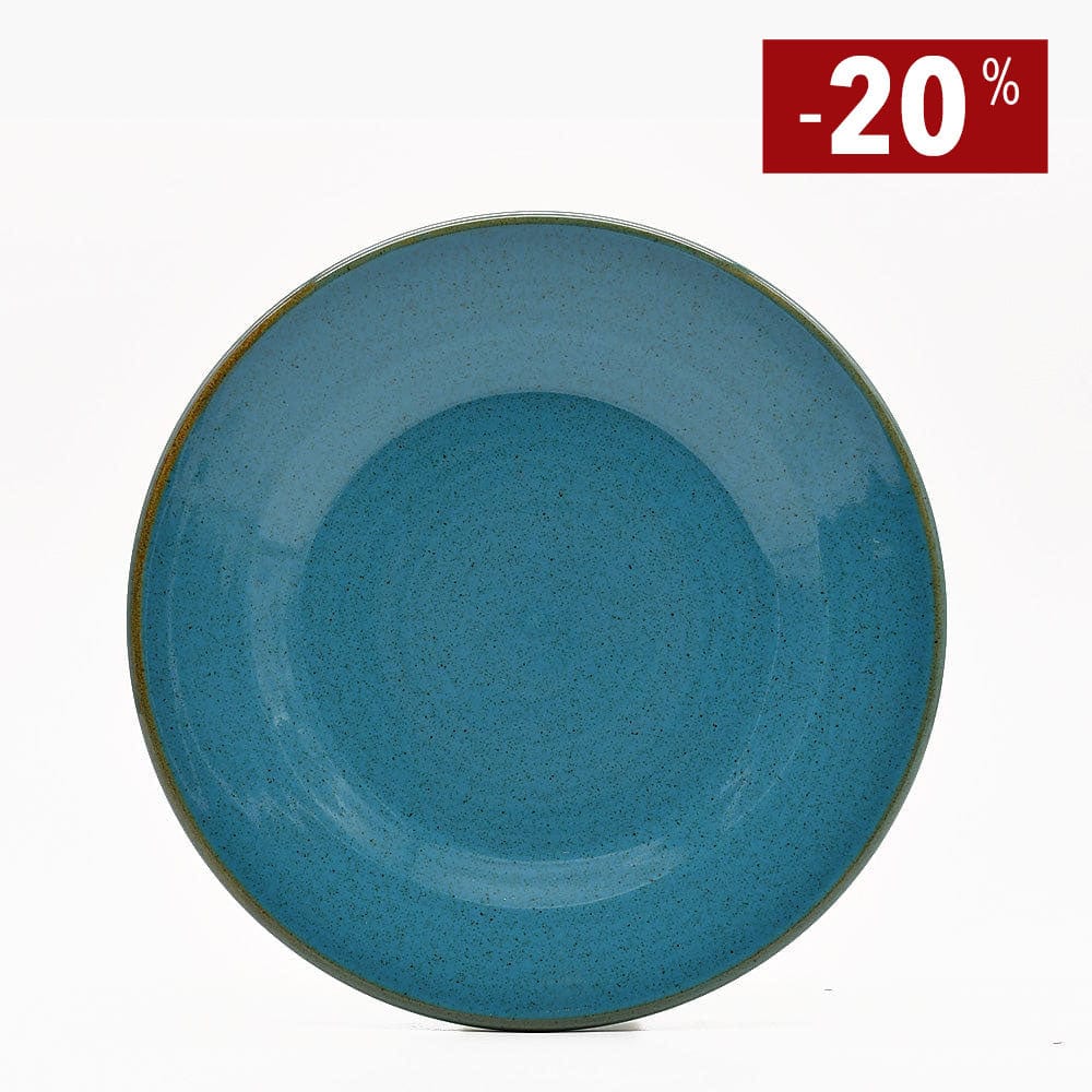 Assiette en grès Turquoise I Vaisselle portugaise Assiette en grès "Sardegna" - 24cm