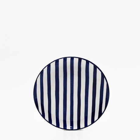 Assiette en porcelaine portugaise I Vaisselle du Portugal en ligne Assiette "Costa Nova Mar" 20cm - Bleue