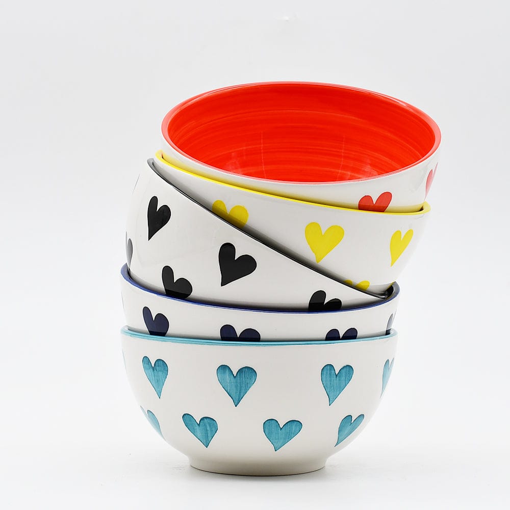 Assiette en porcelaine portugaise I Vaisselle du Portugal en ligne Bol "Namorados" 15cm - Turquoise