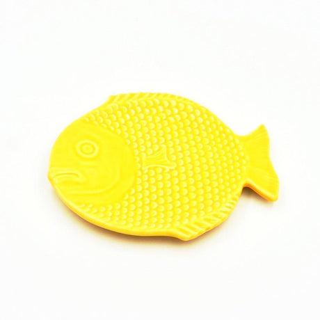 Dourada I Yellow ceramic plate
