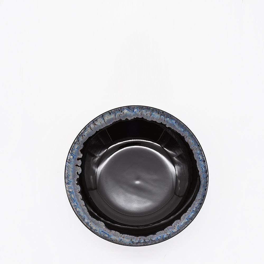 Assiette noire en grès 22cm I Fabrication portugaise Assiette en grès "Taormina" 22cm - Noir