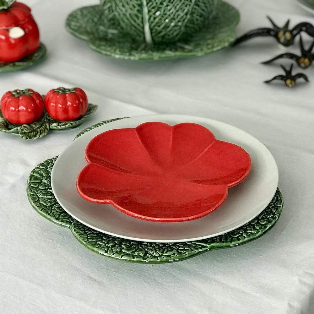 Assiette en céramique en forme de tomate
