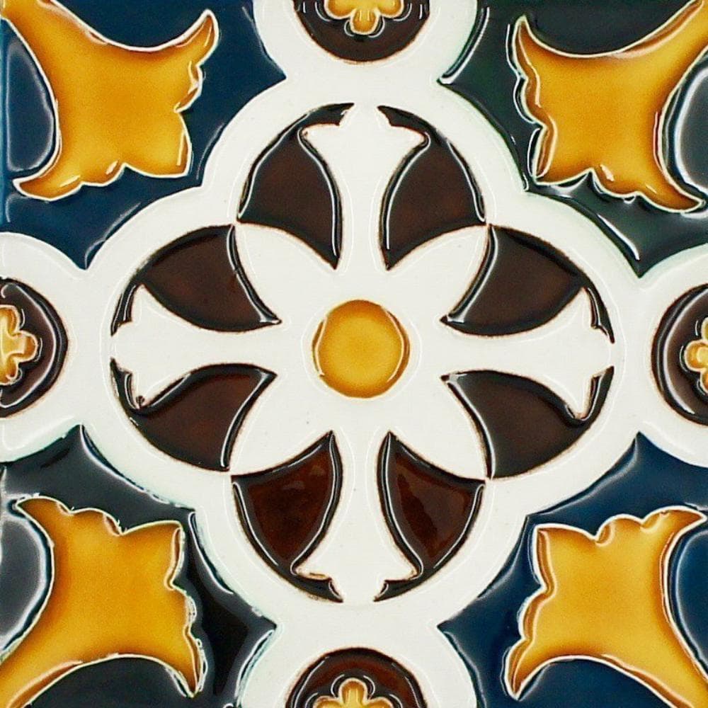 Spanish-Moorish Azulejo 14x14cm