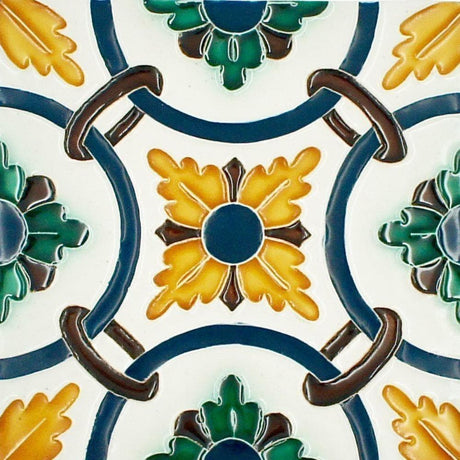 Spanish-Moorish Azulejo 14x14cm