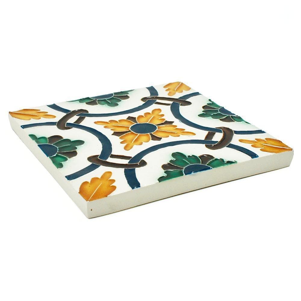 Spanish-Moorish Azulejo 14x14cm