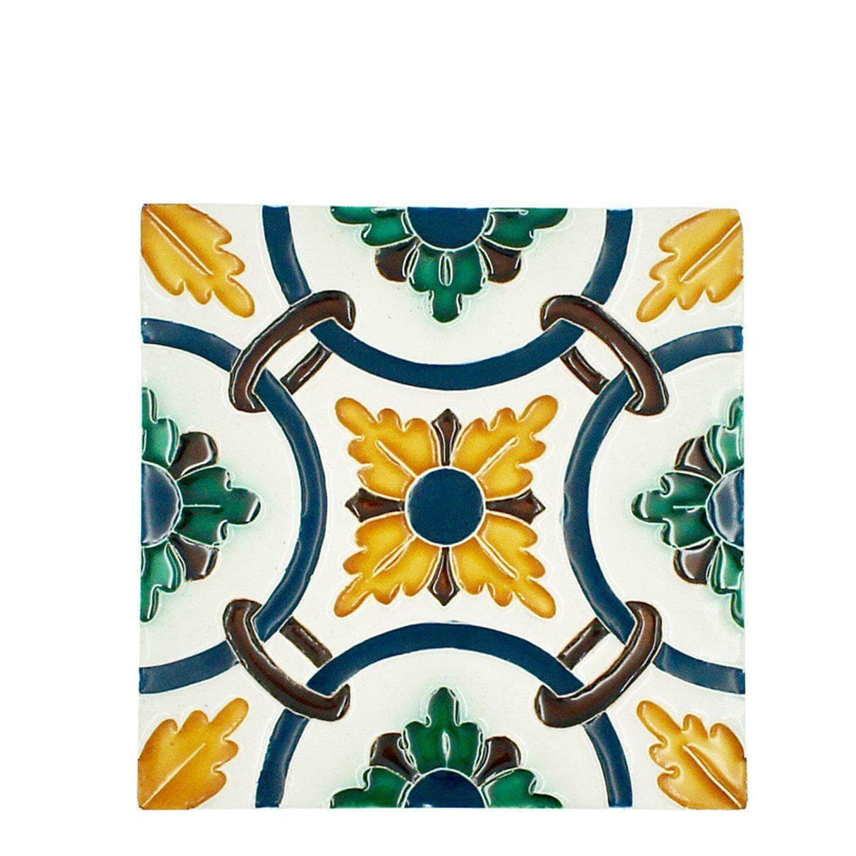 Spanish-Moorish Azulejo 14x14cm