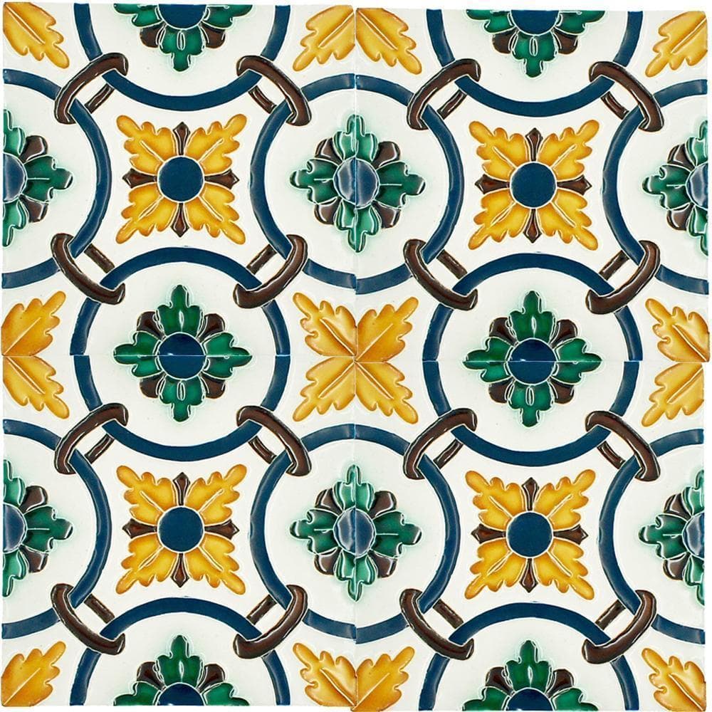 Spanish-Moorish Azulejo 14x14cm