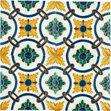 Spanish-Moorish Azulejo 14x14cm